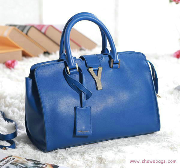 YSL cabas chyc bag original leather 5086 blue - Click Image to Close